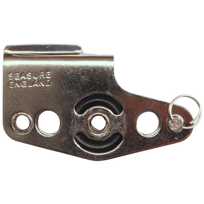 Small Pulley Block with Built-In V-Jammer and Becket, Single Block A4 Stainless Steel