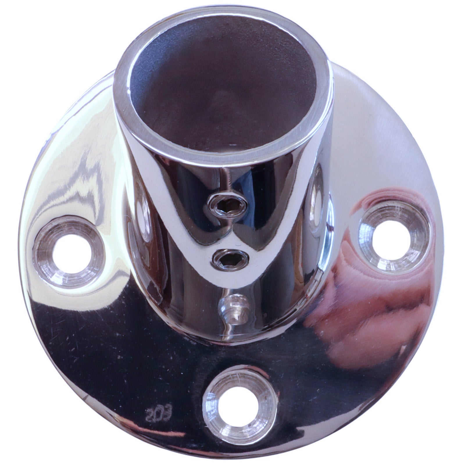 60-Degree Tube Mounting Bracket, Circular Mount, A4 Stainless Steel, F ...