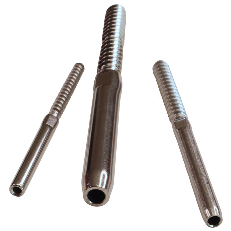 Wood-Thread Swage End Fitting for Wire Rope made in A4 Stainless Steel ...