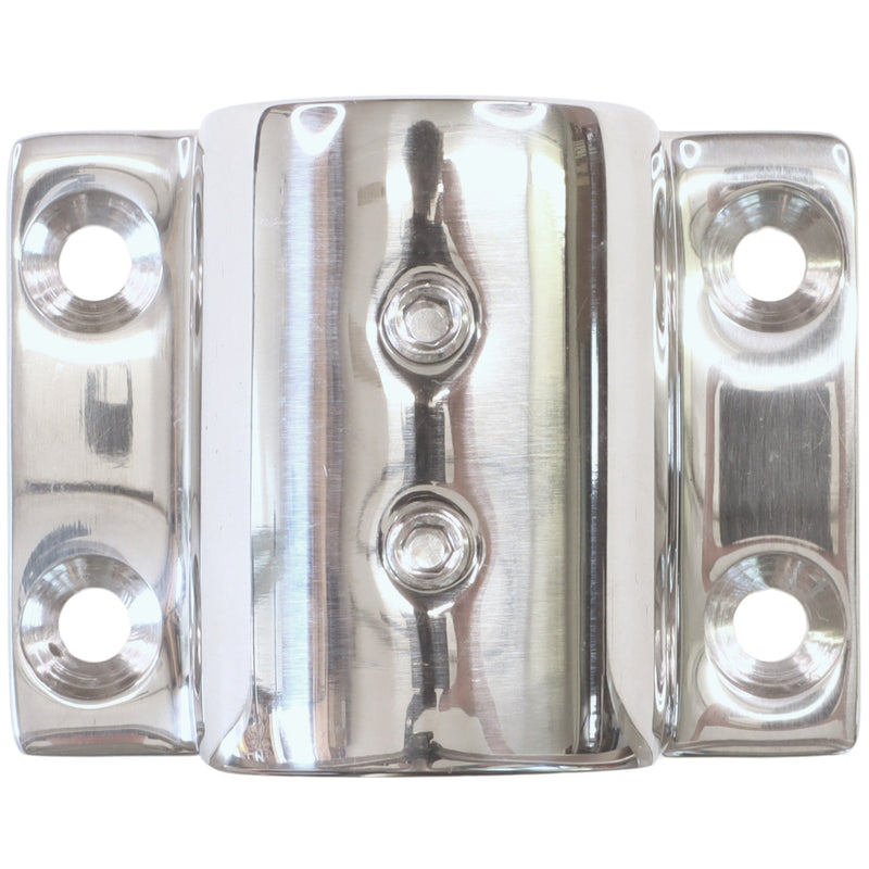 Rectangular Tube Flange Mount, Parallel Mount Bracket fits 22mm Tube, A4 Polished Stainless Steel