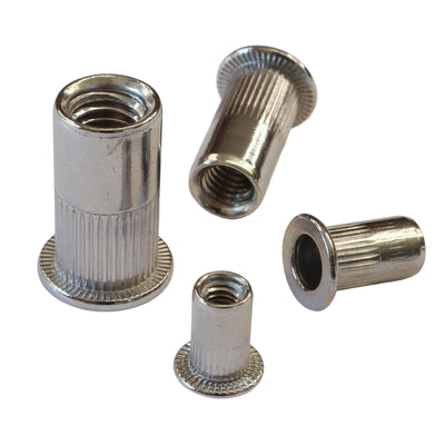 Flanged Metric Threaded Rivnuts for Permanent Riveting in A4 Stainless Steel