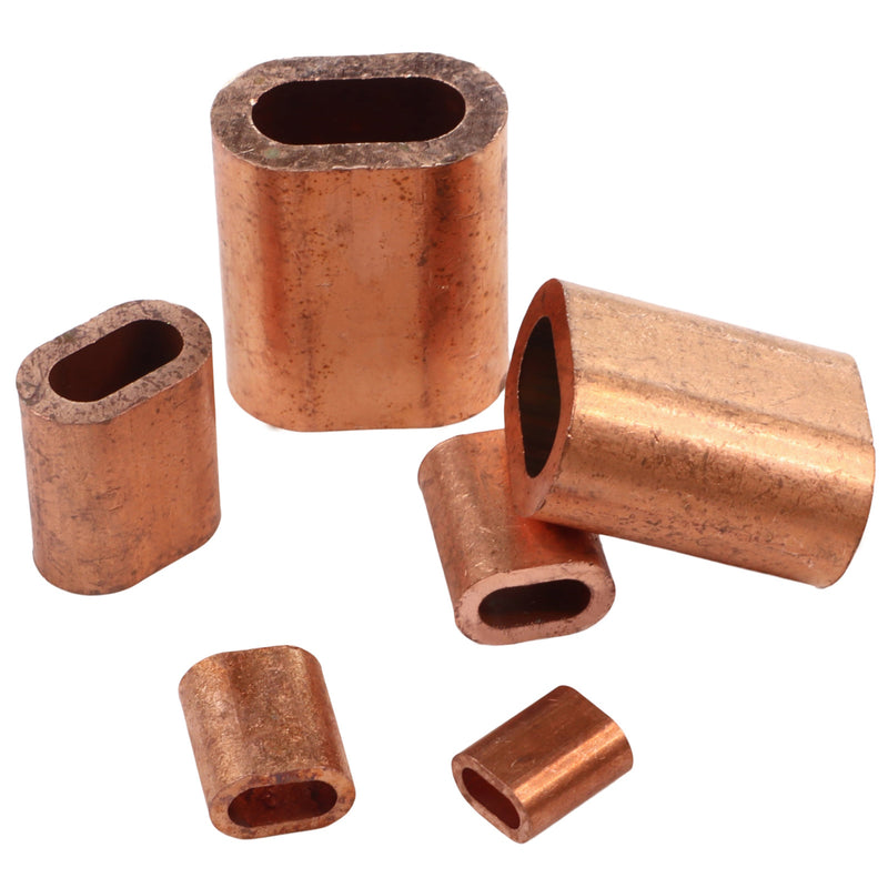 Copper Ferrule for Wire Rope Crimping, Made from Copper