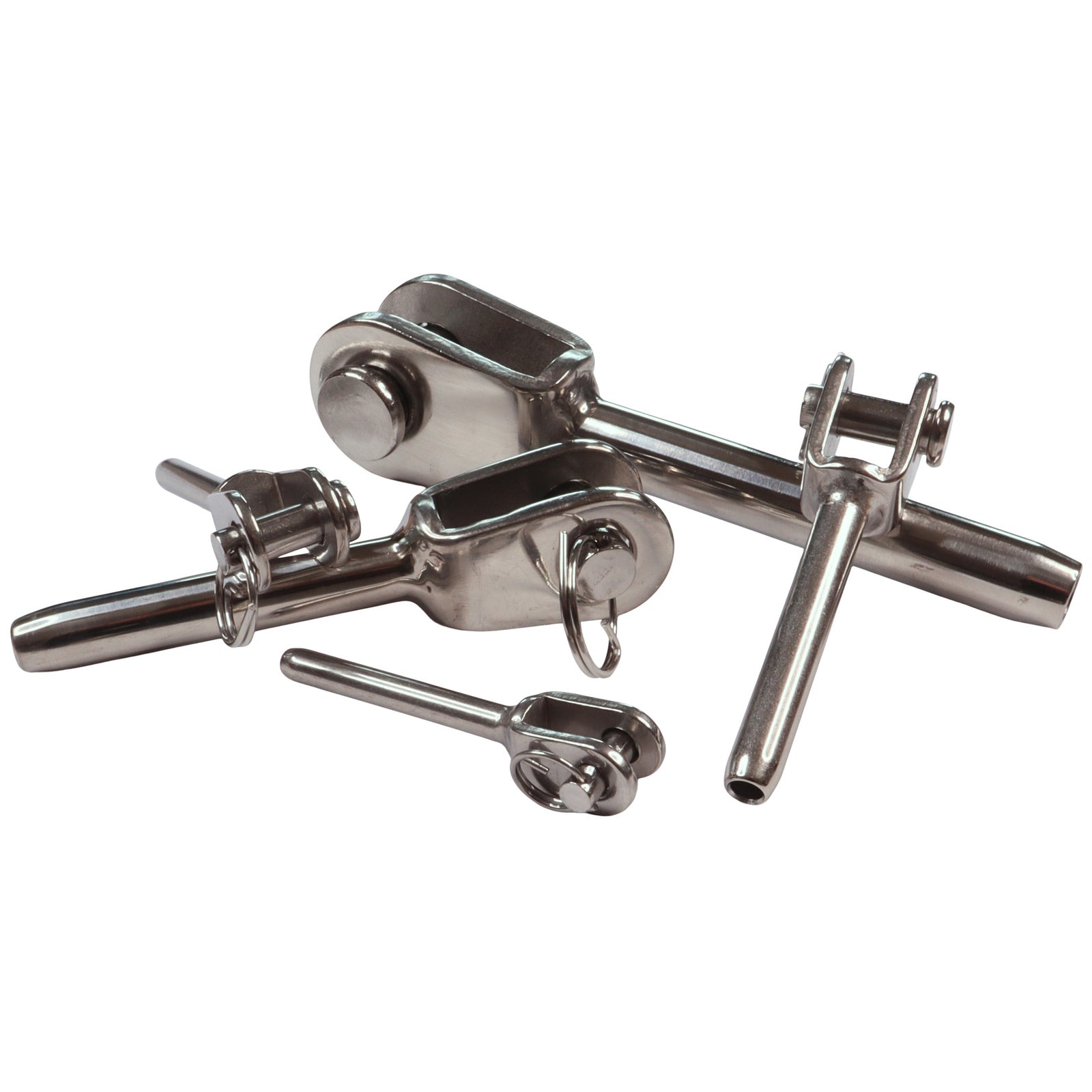 Wire Rope Swage Terminal with Fork End & Clevis Pin, made in A4 Stainl ...