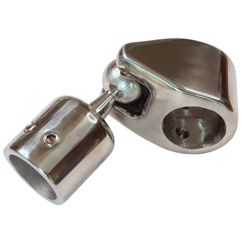 Tube Cap with Ball-Joint, A4 Stainless Steel, Fits 25mm Tubing for Canopy / Awning / handrail Frameworks