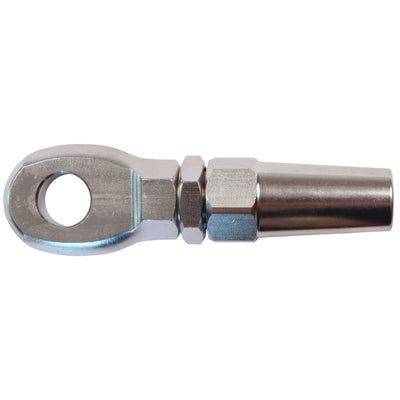 Terminal Eye End For Wire Rope, A4 Stainless Steel, With Mechanical Grip Connection