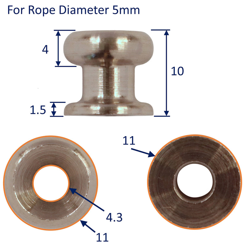 Norwegian Elastic Rope Mounts, Made In A4 Stainless Steel, Available in 3 Sizes