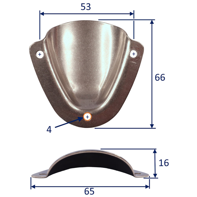 Shell Shaped Heavy Duty Vent in A4 Stainless Steel