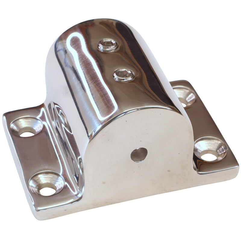 Rectangular Tube Flange Mount, Parallel Mount Bracket fits 22mm Tube, A4 Polished Stainless Steel