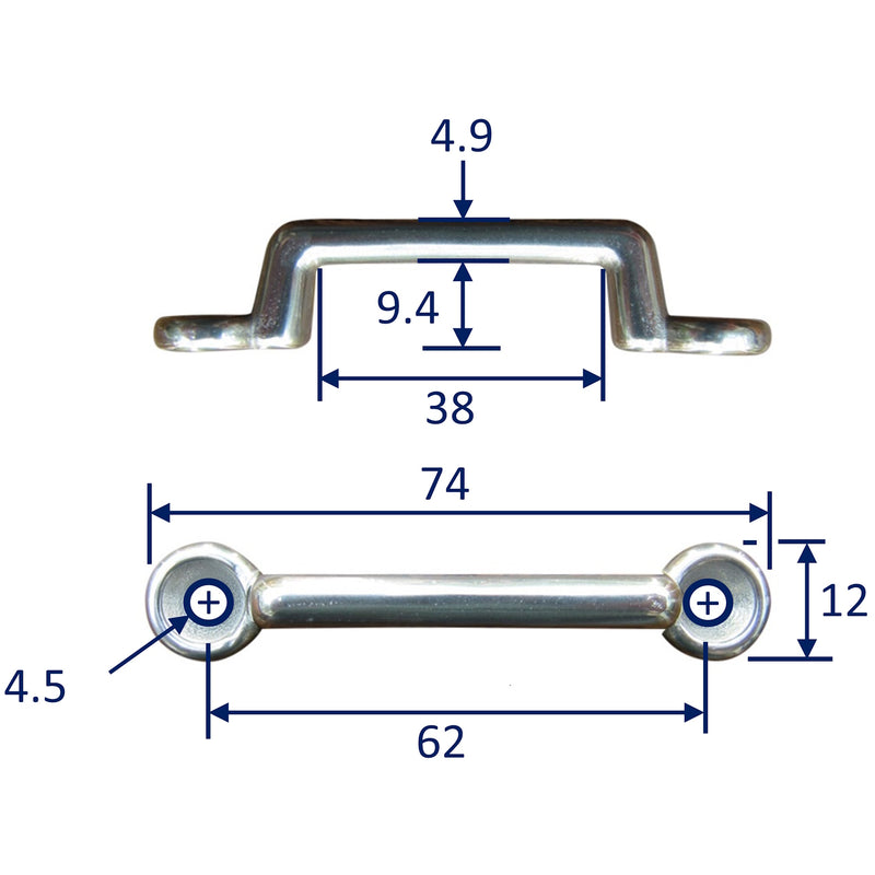 Strap-End Anchorage Points, Made From 316 Stainless Steel, Choice Of Sizes