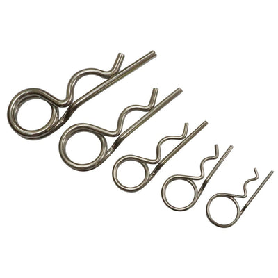316 Stainless Steel Double-Loop R-Clip Sprung Pin Securing 
