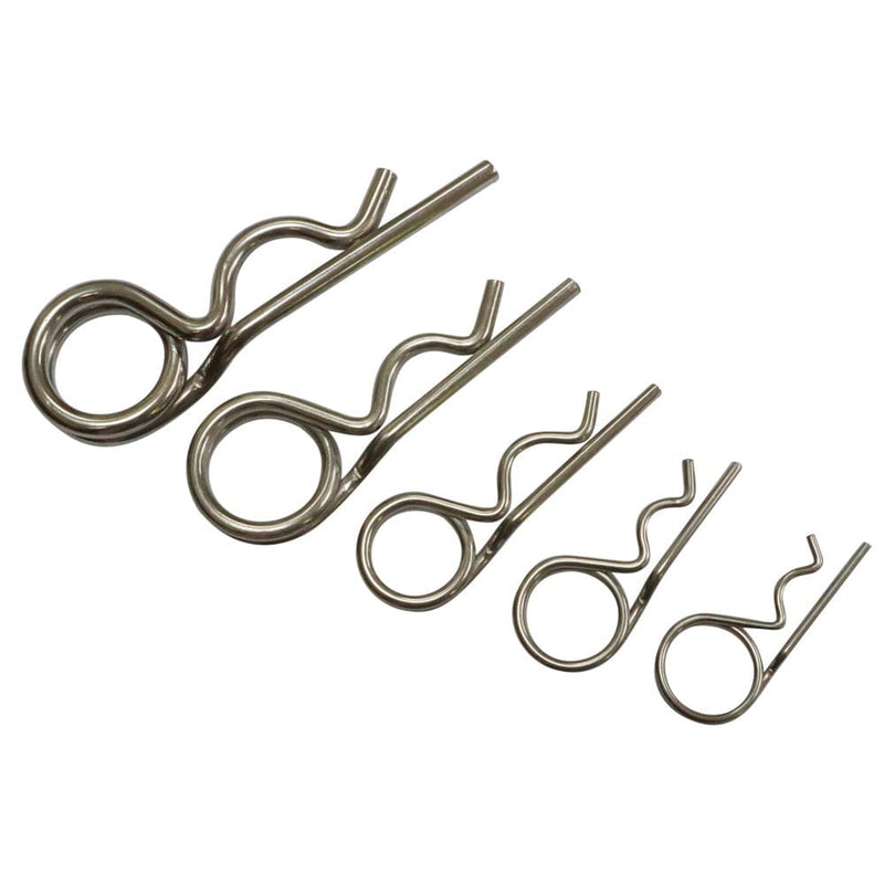 Double R Spring Clips 316 Stainless Steel Double-Loop R-Clip Sprung Pin Securing ...