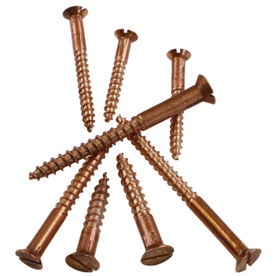 3mm Bronze Wood Screws With Countersunk Slot-Drive Head - 