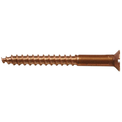 4mm Bronze Wood Screws With Countersunk Slot-Drive Head - 