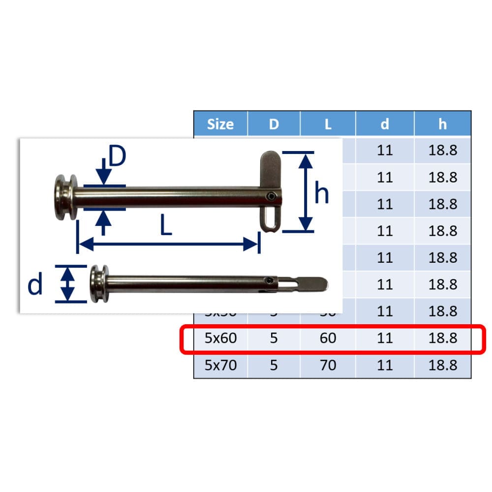 5mm Stainless Steel Pivot Pins With Quick Release Mechanism ...