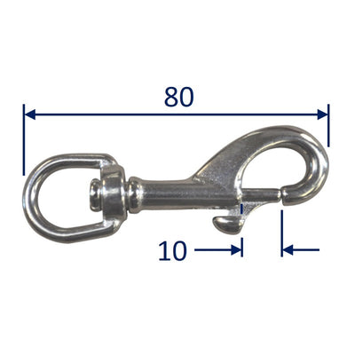 Key Clasp, made in Stainless Steel Sprung Loaded Key Clasp, with Easy To Open Action