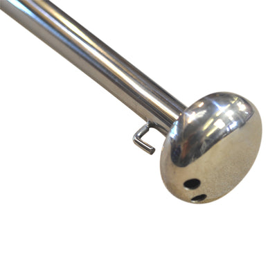 Stainless Steel Flag Pole 0.62 metres In Length, 25mm Diameter, Polished 316-Grade Stainless Steel
