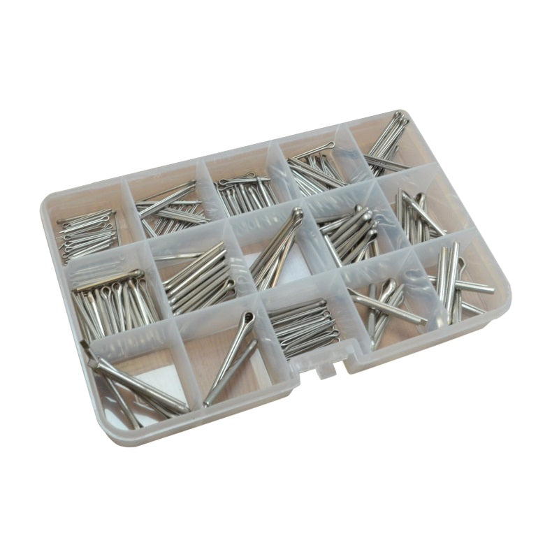 Selection Box of  Split Pins: Smaller Sizes in A4 Stainless Steel