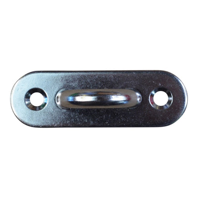 Long Oval Mounting Eye Plate, Loop, A2 Stainless Steel with 2 Screw Holes