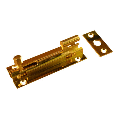 Solid Brass Sliding Barrel Lock/Latch Bolt with Offset Pin 75mm