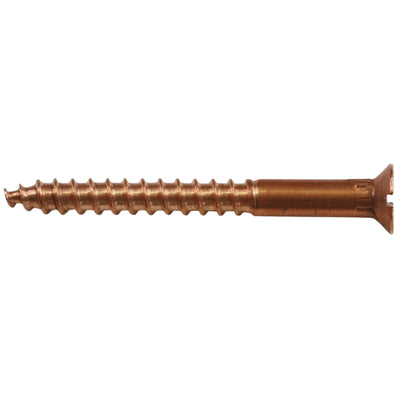 Bronze 6mm Wood Screws With Countersunk Slot-Drive Head