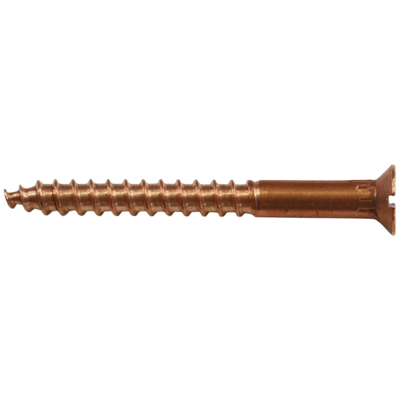 Bronze 6mm Wood Screws With Countersunk Slot-Drive Head