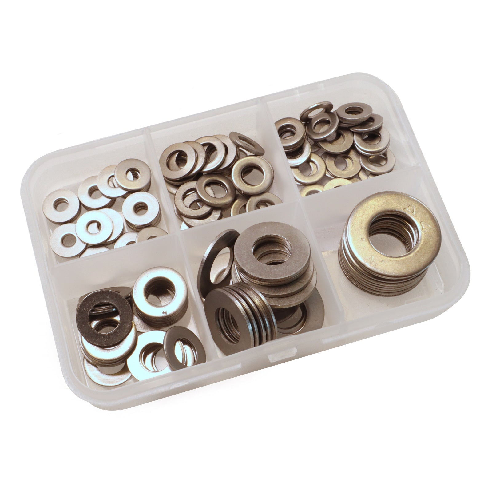 Washers Box Set Selection Box of Smaller Size Washers in A4 Stainless Steel ...