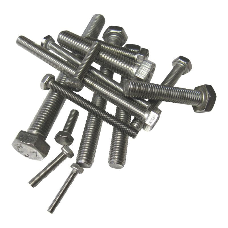 M12 A4 Stainless Steel Hexagon Set-Screws / Machine Screws 