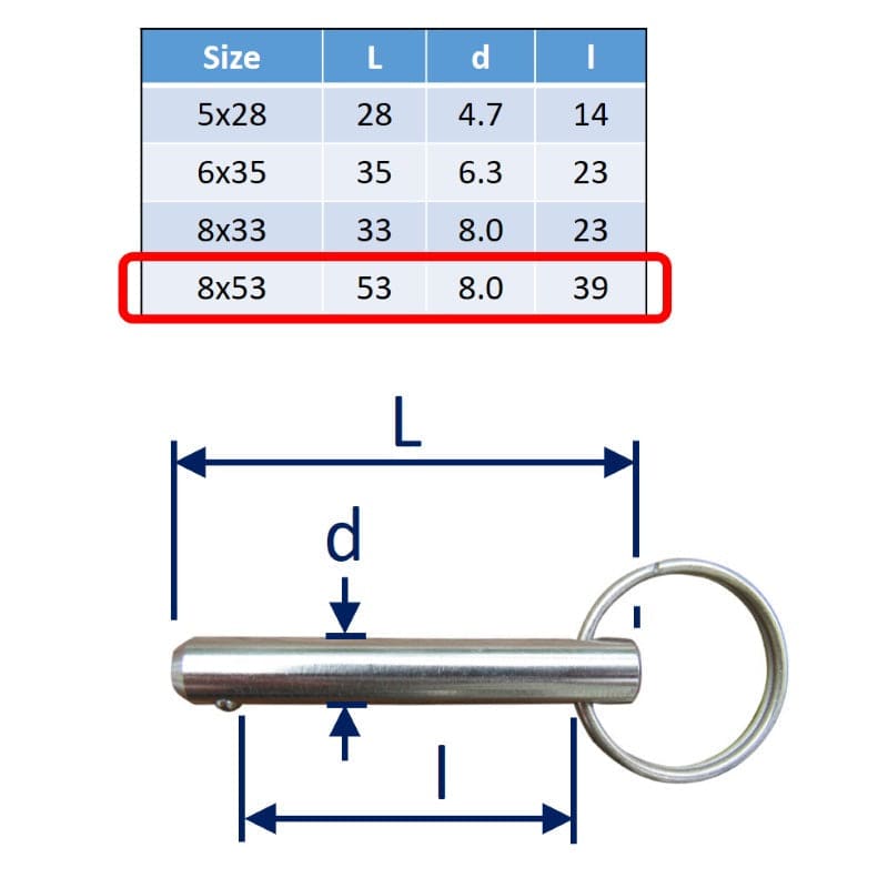 Quick-Release Pivot Pin With Sprung Ball End A2 Stainless ...