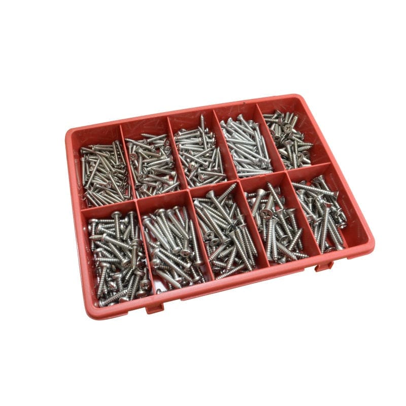 Selection Box 316 Stainless Posi Drive Self Tapping Screws 