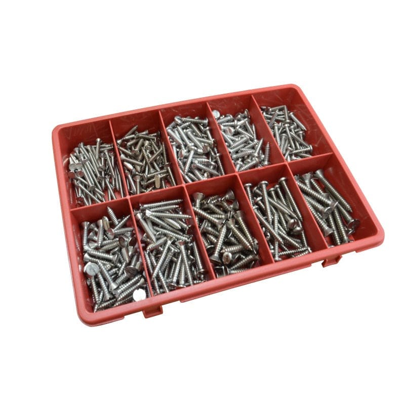 Selection Box Of 316 Stainless Steel Wood Screws With 