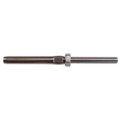 Stainless Steel Left Hand Threaded Stud Swage Ends For 