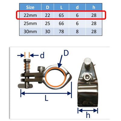 Stainless Steel Tube Mount Connection Point With 