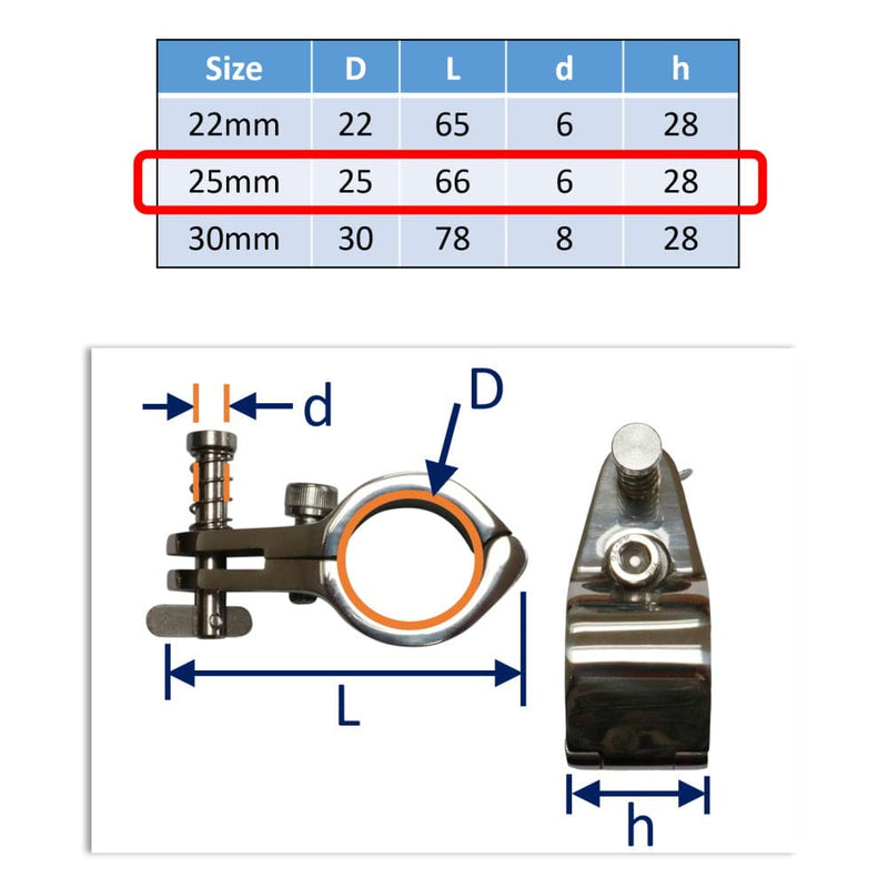 Stainless Steel Tube Mount Connection Point With 