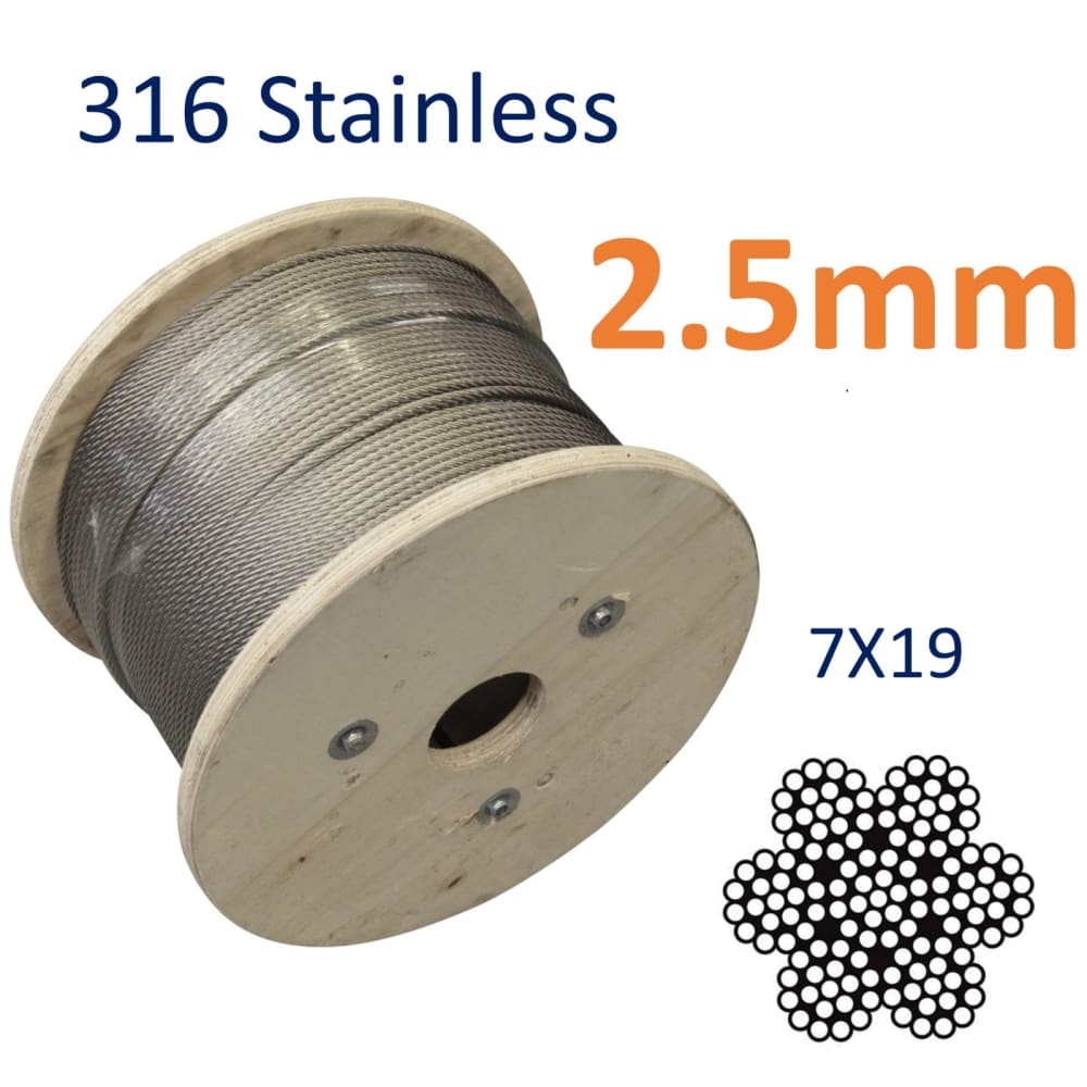 Stainless Steel Wire Rope 316-Grade 7x19 Construction For ...